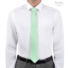 The pastel hues of the KT Mint necktie are perfect for spring. Solid mint ties feel charming, relaxing, and invigorating. Standard Tie For Business In Summer, Elegant Green Ties For Spring, Elegant Green Tie For Spring, Elegant Green Spring Ties, Elegant Green Suit And Tie Accessories For Spring, Elegant Spring Standard Ties, Classic Tie For Semi-formal Spring Occasions, Classic Semi-formal Ties For Spring, Classic Ties For Semi-formal Spring Occasions