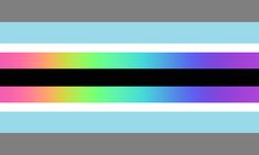 an image of a rainbow colored line with black and white lines in the center, on a blue background