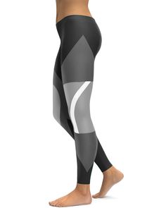 Grey Colorblock Leggings - Gearbunch Black Stretch Modern Leggings, Sporty Gray Moisture-wicking Leggings, Sporty Gray Leggings For Training, Sporty Gray Training Leggings, Gray High Stretch Sporty Leggings, Gray Sporty Leggings For Yoga, Sporty Black Color Block Leggings, High Stretch Gray Sporty Leggings, Sporty High Stretch Gray Leggings