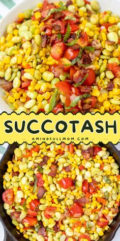 This classic Succotash is an easy summer BBQ side dish with salty bacon and creamy butter. It is a fresh, flavorful, and super easy side dish. It also makes a great addition to your 4th of July recipes! Summer Bbq Side Dishes, Succotash Recipe, Side Dish Recipes Easy, Summer Bbq, Easy Summer, Fresh Tomatoes, Flavorful Recipes, Clean Recipes, Side Dishes Easy