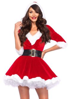 Mrs Claus Outfit, Velvet Christmas Dress, Xmas Party Dresses, Velvet Holiday Dress, Santa Claus Costume, Fur Dress, Santa Dress, Christmas Dress Women, Santa Costume