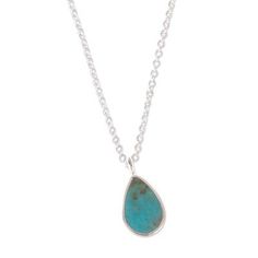 A teardrop of natural turquoise reveals heavenly hues in this necklace by Guillermo Arregui. He works in Mexico's precious Taxco silver to create his beautiful design. Turquoise Teardrop Pendant Necklace, Turquoise Teardrop Pendant Jewelry, Sterling Silver Teardrop Turquoise Necklace, Turquoise Teardrop Gemstone Necklace, Turquoise Teardrop Drop Necklace Gift, Turquoise Teardrop Necklace For Gift, Chic Rings, Amazonite Necklace, Turquoise Pendant Necklace