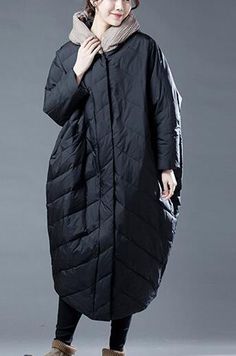 Color Block Women Winter Loose Duck Down Jackets Long Warm Women Long Down Coat Plus Size  andmade any size up to 50 colors custom down coat #women clothing #downcoatwomen#loosedowncoat#blackcoat#plussizecoat Jackets For Plus Size Women Winter Coats, Luxury Women's Duck Down Outerwear, Luxury Insulated Outerwear With Duck Down, Luxury Duck Down Quilted Jacket For Winter, Plus Size Long Winter Jacket, Puffer Coat Plus Size, Plus Size Warm Coats, Plus Size Fitted Full Length Winter Coat, Latest Winter Fashion