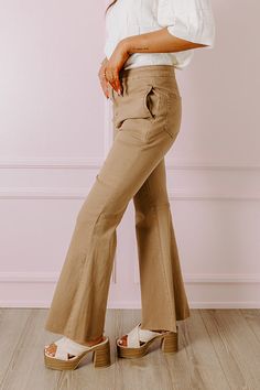 - The cutest flares of the season are a must-have for your trendy wardrobe! - Unlined stretchy denim material - A waistline with a hidden zip fly and button closure - Functional side and back pockets - A flattering silhouette that ends in raw cut floor length flared hemlines Measurements S : Front Rise 12", Hip 34", Inseam 30.5", Length 41.5", Waist 27". M : Front Rise 12.5", Hip 35", Inseam 31", Length 42", Waist 28". L : Front Rise 13", Hip 36", Inseam 32", Length 43", Waist 29". Denim Material, The Grace, The Cutest, Floor Length, High Waist, High Waisted, Luxury Fashion, Wardrobe, Fashion Trends