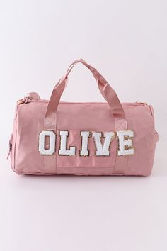 Pink gym bag BAG ONLY! FOR PASTE LETTERS please search LETTERS 100%Nylon 18.5*9*10.23 117031 Sporty On-the-go Shoulder Gym Bag, Pink Nylon Duffle Bag For Gym, Pink Nylon Duffle Bag For School, Nylon Shoulder Gym Bag For School, Pink Functional Gym Bag For Travel, Pink Functional Gym Bag For On-the-go, Sporty Pink Travel Bag For On-the-go, Sporty Travel Bag With Letter Print, Sporty Letter Print Travel Bags