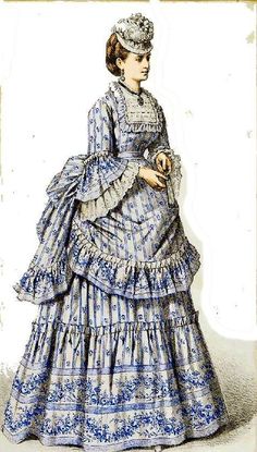 Early 1870s Dress, 1800s Womens Fashion, 1870 Dress, 1870s Dress, 1870 Fashion, 1880 Fashion, Victorian Era Dresses, 1870s Fashion, Victorian Era Fashion