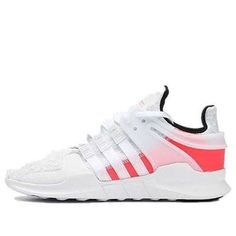 Adidas EQT Support ADV J Footwear White/Footwear White/Turbo Red BB0544 (SNKR/Weave/Low Top) White Footwear, Adidas Eqt, Stylish Sneakers, Neon Orange, Perfect Pair, Low Top, Neon, Adidas, Orange