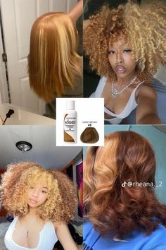 Dyed Curly Hair, Girl Hair Colors, Honey Blonde Hair