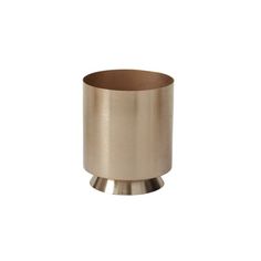 an image of a metal cup on a white background for use as a vase or candle holder