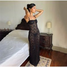 Lace Maxi Summer Dress | Fashionsarah.com Sleeveless Dress Outfit, Black Lace Maxi Dress, Strap Dresses, Dress Women Elegant, Sleeveless Long Dress, Long Dress Casual, Backless Maxi Dresses, Lace Dress Black, Lace Maxi