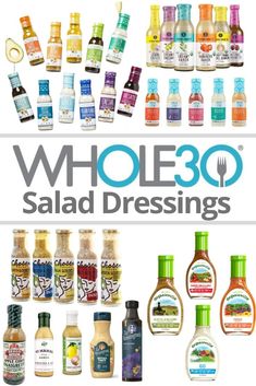 the whole 30 salad dressings are on display