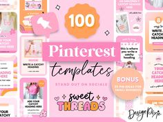 the top 100 pinterest templates to stand out on socials for your brand