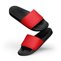 SUMMER WOMEN SLIDES - Women Red Slides - Summer Pool Slides - Women Slide Sandles - Women Beach Slides - Pool slides - Pool Mules Red Pool, Red Mules, Red Slides, Pool Activities, Pink Slides, Sweet Earrings, Types Of Earrings, Women Slides, Beach Slides