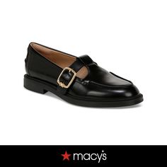 in stock Mary Jane Loafers, T Strap, Leather Loafers, Sam Edelman, Mary Janes, Leather Straps, Heel Height, Almond, Leather Upper