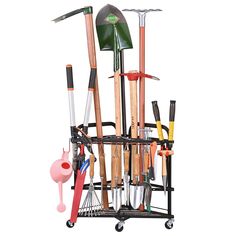 PRICES MAY VARY. 【AMPLE STORAGE CAPACITY】: With 31 tool slots, this garden tool organizer accommodates a wide range of tools including rakes, pruners, trowels, brooms, and more. 【LOCKABLE WHEELS & ADJUSTABLE FOOT PADS】: Our yard tool storage features 4 flexible casters that swivel 360 degrees for easy movement. Two of the casters are lockable, Ensure stability on any surface without tipping. 【PREMIUM STEEL CONSTRUCTION】: Crafted from durable and high-quality steel metal, this corner tool rack is Yard Tool Storage, Garden Tool Organizer, Garage Wall Shelving, Shed Garage, Garden Tool Rack, Corner Rack, Garden Tool Organization, Garage Tool Organization, Garage Organize