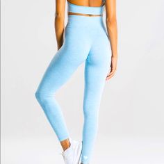 - High-Waisted Fit - Workout-Supportive Seamless Structure - Ribbed Waistband For Better Performance - 45% Polyester, 45% Nylon, 10% Elastane - Model Is 5'4" (163 Cm) And Wears Size Xs - Maximum Success. In Everything You Do. - The Blue Marl Move Seamless Leggings Are Designed To Help You Succeed In Everything You Do, Whether You Are At The Gym, At Home Or Outdoors. Their Supportive Fabric And Perfect Fit Give You The Confidence Necessary To Perform Your Very Best In Any Situation. #Womensbestbr Blue Nylon Yoga Pants Sportswear, Blue Nylon Athleisure Yoga Pants, Blue Nylon Sportswear Yoga Pants, Blue Nylon Yoga Pants For Training, Blue Nylon Yoga Pants For Pilates, Blue Nylon Sporty Yoga Pants, Blue Nylon Yoga Pants, High-waist Seamless Sports Tights, Blue Nylon Sportswear Leggings