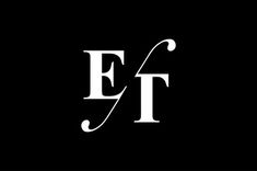 the letters e and t are white on black