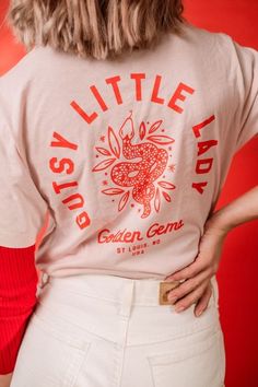 Gutsy Little Lady Golden Gems St Louis  No Usa T shirt Easy 30 day return policy Blood T Shirt, Shirt Outfit Ideas, Usa T Shirt, Shirt Design Inspiration, Tee Shirt Designs, 로고 디자인, Apparel Design, Tee Design, Graphic Shirts