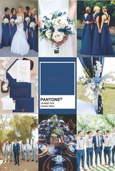 blue and white wedding color scheme