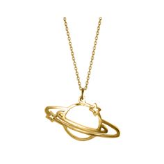 Looking for jewelry out of this planet? This 24K Gold Plated .950 silver Saturn planet inches necklace. Perfect gift for astronomy and space lovers. Handcrafted in Colombia. Space-themed Gold Jewelry Gift, Celestial Style Necklaces With Polished Round Pendant, Celestial Necklaces With Polished Round Pendant, Celestial Style Necklace With Round Pendant And Polished Finish, Celestial Style Necklace With Polished Finish As Gift, Celestial Hallmarked Round Pendant Necklace, Celestial Style Hallmarked Round Pendant Necklace, Saturn Pendant, Planet Jewelry