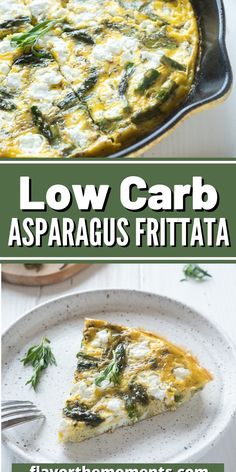 Low Carb Asparagus Frittata is so easy to make and it’s ready in under 30 minutes! It is packed with asparagus, tangy goat cheese and tarragon for an elegant spring breakfast or brunch! The glory of frittatas is that they’re easy to customize with what you have on hand. You can add protein such as ham or bacon, or substitute the ingredients with your favorite cheese and veggies. It’s low carb, gluten-free and great for meal prep. Asparagus Breakfast, Asparagus Frittata, Spring Breakfast, Frittata Recipe, Asparagus Recipe, The Glory, Goat Cheese, Asparagus, Low Carb