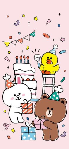 an image of a birthday card with teddy bears