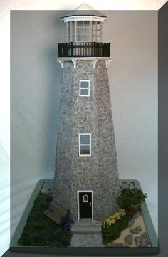 a model of a light house on display