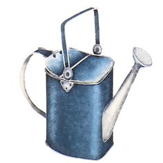 a drawing of a watering can with a ladle