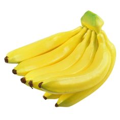 a bunch of bananas sitting on top of each other in front of a white background