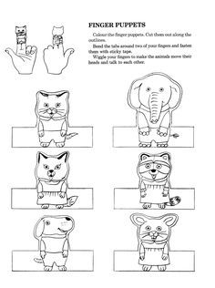 an animal worksheet for kids to learn how to draw and color with their hands