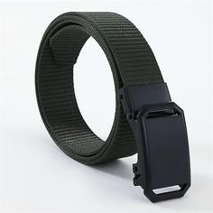 Category:Belt,Outdoor Belt; Gender:Men's; Belt Silhouette:Waist Belt; Style:Adjustable,Heavy-Duty; Occasion:Daily,Outdoor; Material:Nylon; Pattern:Plain; Design:with Metal Buckle,Automatic Buckle; Front page:FF; Listing Date:04/23/2024; Production mode:External procurement Men's Belt, Belt Black, Metal Buckles, Black Belt, Mens Belts, Waist Belt, Army Green, Black Blue, Casual Pants