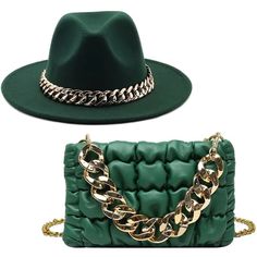 Chic and Elegant Design Make a fashion statement with this luxury fedora and matching puff clutch featuring gold chains, designed to enhance your ensemble with a touch of glamour. The combination of classic Fedora style and delicate gold accents creates a unique and luxurious look. High-Quality Craftsmanship Appreciate the meticulous craftsmanship, crafted from premium materials that ensure durability and comfort. The addition of gold chains adds a luxurious touch, making these hats a standout a Fedora Hat Style, Felt Fashion, Fedora Hat Women, Girls Boutique, Felt Hat, Brim Hat, Fedora Hat, Leather Items, Top Hat