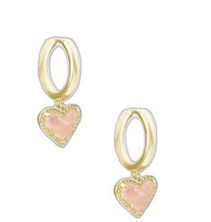 Ari Heart Huggie Earrings - Front View Earrings Kendra Scott, Gold Huggie Earrings, Huggie Earrings Gold, Sold Out Sign, Rose Gold Quartz, Kendra Scott Earrings, Jewelry Lookbook, Birthday Wishlist, Huggie Earrings