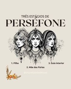 three women with long hair and flowers in their hair, the words tres est diaos de