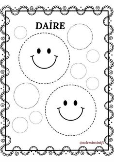 a coloring page with two faces and the words daire