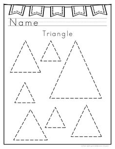 the triangle shape worksheet for preschool