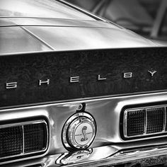 an old car with the word shelby on it