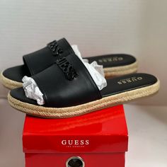 Never Worn Guess Sandals, Luxury Brand Names, Guess Shoes, Luxury Brand, Brand Names, Women's Shoes Sandals, Luxury Branding, Shoes Sandals, Women Shoes