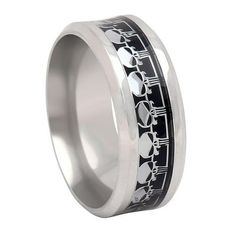 Skulls Black Stainless Steel Comfort Fit Wedding From The Ginger Lyne Collection Stainless Steel is hypo-allergenic and will Never Tarnish Material Stainless Steel with Black inlay Ring Specification Plating: None Size: 10.  Gender: unisex.  Age Group: adult. Skull Wedding, Comfort Fit Wedding Band, Anniversary Wedding Band, Power Ring, Black Goth, Bow Jewelry, Wedding Band Ring, Goth Punk, Stud Earrings Set