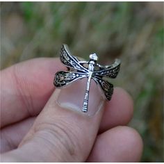 Elegant Wedding Jewelry, Wedding Finger, Dragonfly Ring, Vintage Dragonfly, Gothic Rings, Finger Rings