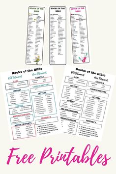 Books of the Bible Books Of The Bible Printable, Bible In Order, 66 Books Of The Bible, Bible Summary, Bible Bookmark, Bible Study Printables