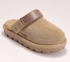 Keeping it simple, these suede clogs provide a comfortable option for padding around the house, popping into the grocery store, or putting out the trash. From Koolaburra by UGG. Suede Clogs, Koolaburra By Ugg, Strap Heels, Clogs, Fashion Shoes, Loafers, Shoe Accessories, Heels