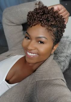 Keke Palmer Natural Hair, Tampered Short Natural Hair, Twa Colored Hair, Short Curly Haircuts Natural Black Women Round Faces, Short Curly Round Face, Short Naturally Curly Haircuts, Crochet Short Hairstyles, Short Natural Haircuts For Black Women, Short Curly Haircuts Natural Black Women