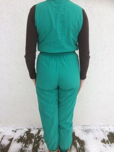 "Enjoy the winter weather with these green snow pants. Become stylish and exclusive by skiing or just enjoying free time. Photo may be slightly different from actual item in terms of color due to the lighting during photo shooting Measurements (lying flat): Waist: 13.8\" / 35 cm (elastic) Hips: 20.9\"- 53 cm Overall length: 59\" /150 cm Pant leg inseam: 29.9\" / 76 cm Label size: EUR40/GB14/F 42/ I 46/ USA 12 This Snow Pants will come to you freshly cleaned and ready to be worn. Feel free contac White Embroidered Blouse, Vintage Outdoor, National Dress, Ski Suit, Ski Suits, Time Photo, Green Vintage, Winter Weather, Ski Pants