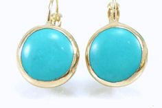 Gold Turquoise Earrings, Turquoise Drop Earrings, Turquoise, Stone Earrings Turquoise Earrings, Gemstone Dangle Earrings, Turquoise Jewelry. A beautiful touch of Turquoise.. the correct amount of color and sparkle... ♣ Gemstone: Turquoise. ♣ Size: 1.5cm, 0.6inches. ♣ Metal:  Gold plated ( 18k) OR Silver plated - Thick layer of 1 micron,      over Brass, Nickel Free.              ♣ Beautifully packaged, ready for gift giving. SHOP Earrings:  https://www.etsy.com/il-en/shop/inbalmishan/search?sear Turquoise Clip-on Round Jewelry, Turquoise Round Clip-on Jewelry, Turquoise Clip-on Round Earrings, Turquoise Stone Earrings, Wedding Rings Princess Cut, Jewelry Board, Turquoise Drop Earrings, Turquoise Earrings Dangle, Earrings Gemstone