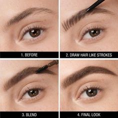 Filled Eyebrows, Eyebrow Makeup Tutorial, Spoolie Brush, Eyebrow Makeup Tips, Eyebrow Trimmer, Perfect Eyebrows, Eyebrow Brush, Maybelline New York, Soft Brown