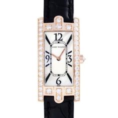 Harry Winston Avenue 330LQR Quartz 39x19mm Mother of pearl Rose gold - Watch with original box and original papers - 5ATM Elegant Rectangular Rose Gold Diamond Watch, Elegant Rose Gold Diamond Watch For Evening, Elegant Rose Gold Rectangular Diamond Watch, Elegant Rose Gold Diamond Watch, Elegant Rectangular Yellow Gold Diamond Watch, Elegant Yellow Gold Rectangular Diamond Watch, Elegant Rose Gold Diamond Watch With Diamond Hour Markers, Elegant Rectangular Diamond Watch For Anniversary, Luxury White Diamond Watch For Evening