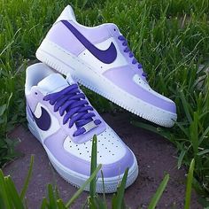 Nike Air Force 1 Custom Sneakers Lupus Awareness Purple Lilac Grape White Shoes | eBay Lucy Outfits, Purple Nike Shoes, Casual Shoes Women Sneakers, Nike Shoes Women Fashion, Pretty Sneakers, Nike Air Force 1 Custom, Custom Af1, Nike Shoes Air Force, Nike Fashion Shoes