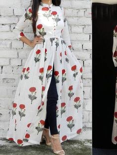 New summer special kurti collection white diamond fancy designer look | eBay Indian Gowns Dresses, Stylish Dresses For Girls, Indian Designer Outfits, Frock Design