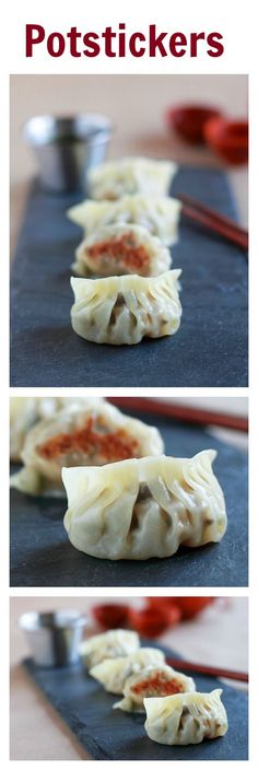 the process of making dumplings is shown here